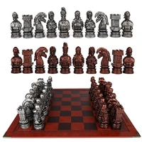 pure color resin gold and silver ghost horror chess board game toy table luxury knight collection gift with chess board chess