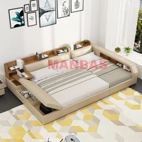 genuine leather multifunctional rectangle bed frame ultimate camas child and mother beds second child bed double lit %d0%ba%d1%80%d0%be%d0%b2%d0%b0%d1%82%d1%8c %d0%b4%d0%b2%d1%83