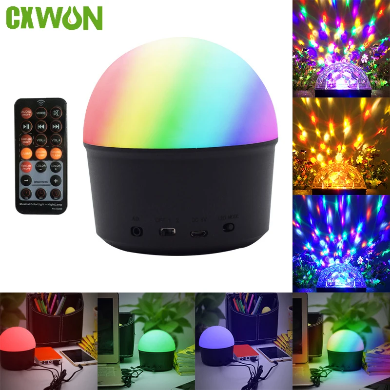 

Дискотечный светильник 9 цветов, волшебный шар, музыкальный светильник с Bluetooth динамиком, звуковая активация, Звездный проектор, светильник ...