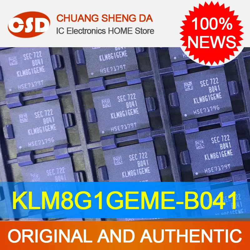 

KLM8G1GEME-B041 Flash Memory Chip EMMC 153ball 8GB Empty Data BGA KLM8G1GEME B041 100% New Original Free Shipping Electronics