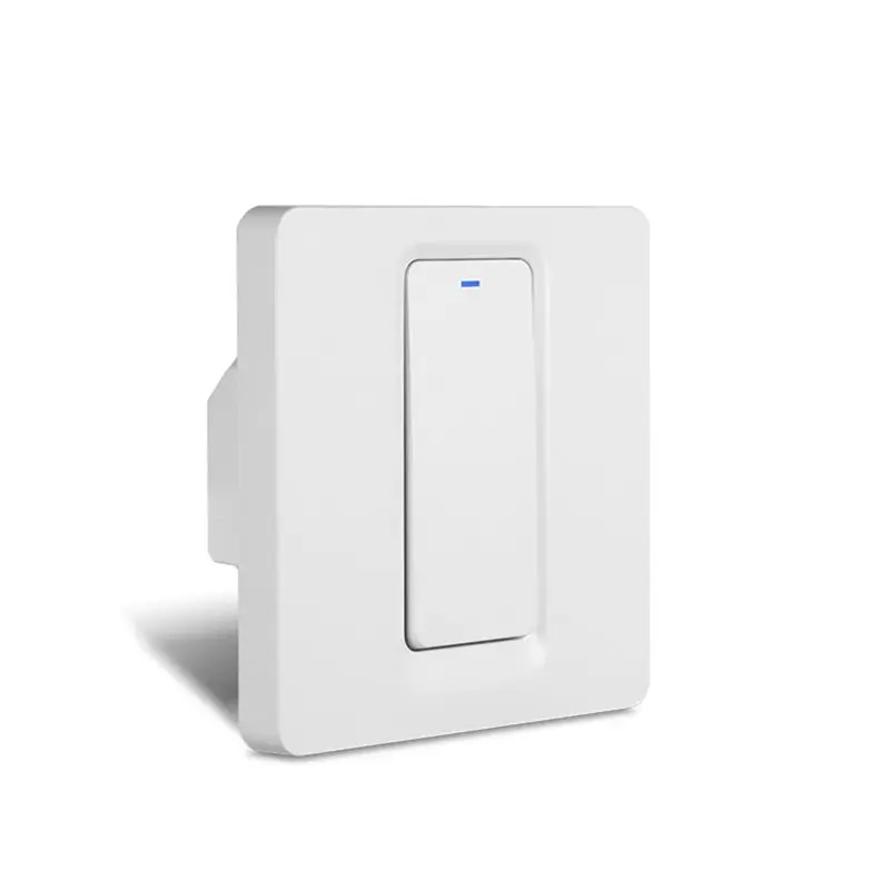 Фото Умный выключатель YWDZ-1 Way Tuya Wifi для умного дома (ЕС/Великобритания), требуется нейтральный провод, настенные кнопочные выключатели с LED-индикатором, управление через приложение №1