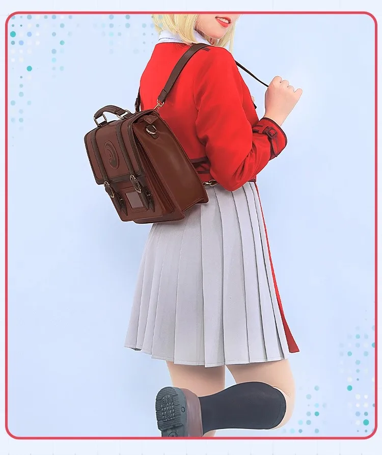 Женская модная сумка из искусственной кожи для косплея Lycoris Recoil Nishikier Chisato