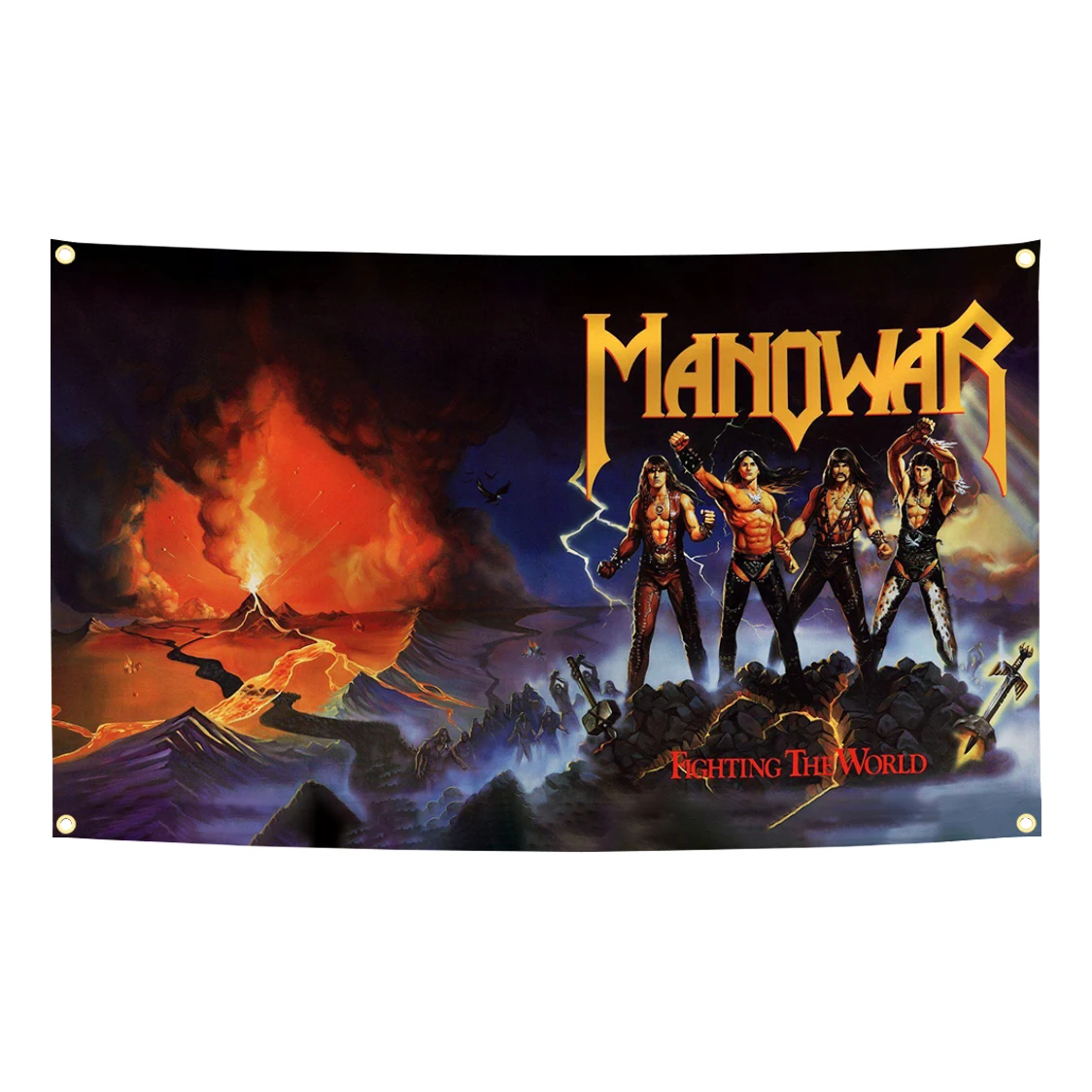 Фото Флаг концертного турне группы M-Manowars, 90x150 см, полиэстер, с принтом, баннер-гобелен для декора комнаты, гаража, концертные флаги №3