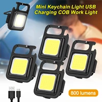 14pcs 800lm super bright keychain light led mini lamp usb rechargeable car maintenance magnetic work lights emergency light