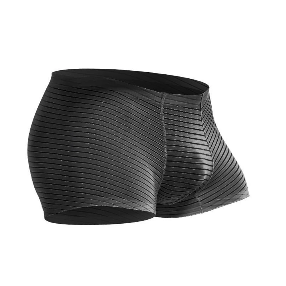 

Perspective Seamless Underpants Men Sexy U Convex Boxer Briefs Ice Silk Underwear Butt Lifting Boxershorts Men Panties
