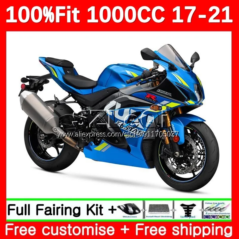 

Glossy Blue OEM K17 For SUZUKI GSXR-1000 GSXR 1000 CC GSXR1000 17 18 19 20 21 GSX R1000 2017 2018 2019 2020 2021 Fairing 84LQ.3