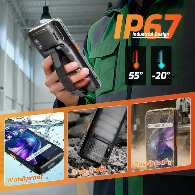 Фото Новейший промышленный терминал сбора данных Netum Q900 RFID на Android 14.0, защищенный, для склада, 2026 год №4