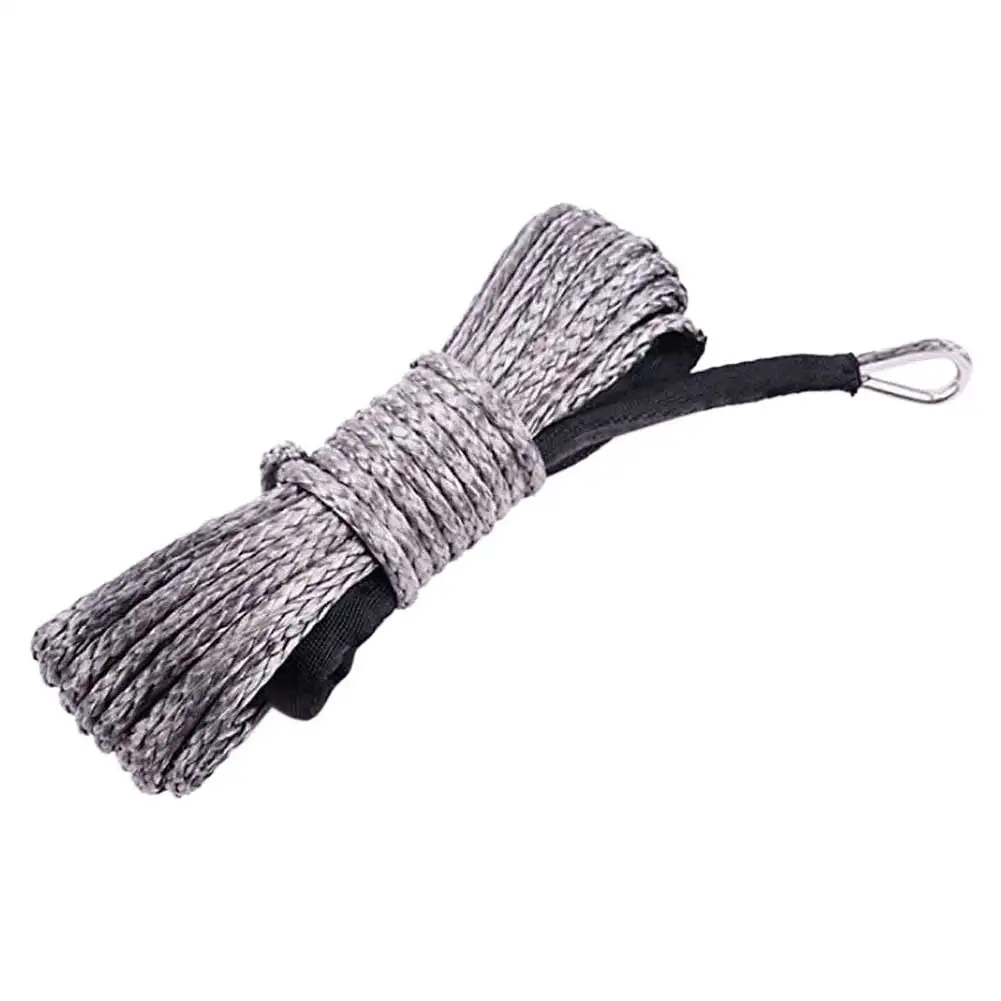 

1/4''x50' Outdoor Accessories Truck Boat Replacement Towing Synthetic Winch Rope Cable ATV UTV String Car With Sheath 12 Strand