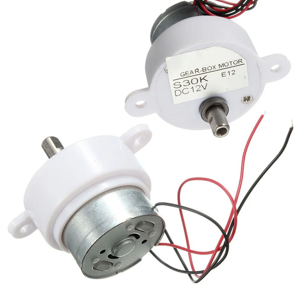 

2Pcs 12V Reduction Motor Speed controller S30K 7.5RPM Geared Motor 2-wire Gearbox Gear Motor