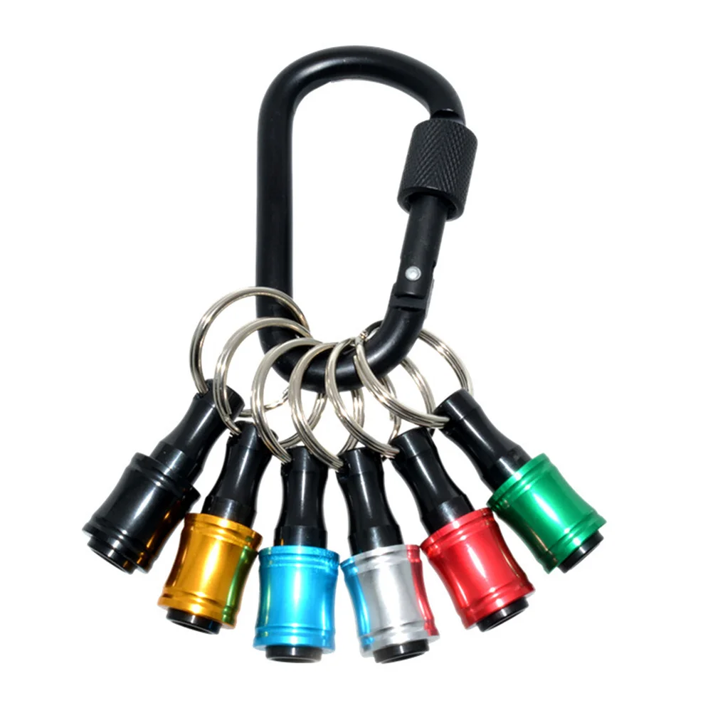 

Socket Screwdriver Keychain Post Screwdriver Bit Extension Bar Climb Connecting Rod Bars Stainless Steel Drill Carabiner