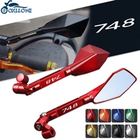 motorcycle mirror for ducati 748 749 821 universal motorcycle accessories cnc aluminum rearview side mirrors 8mm 10mm