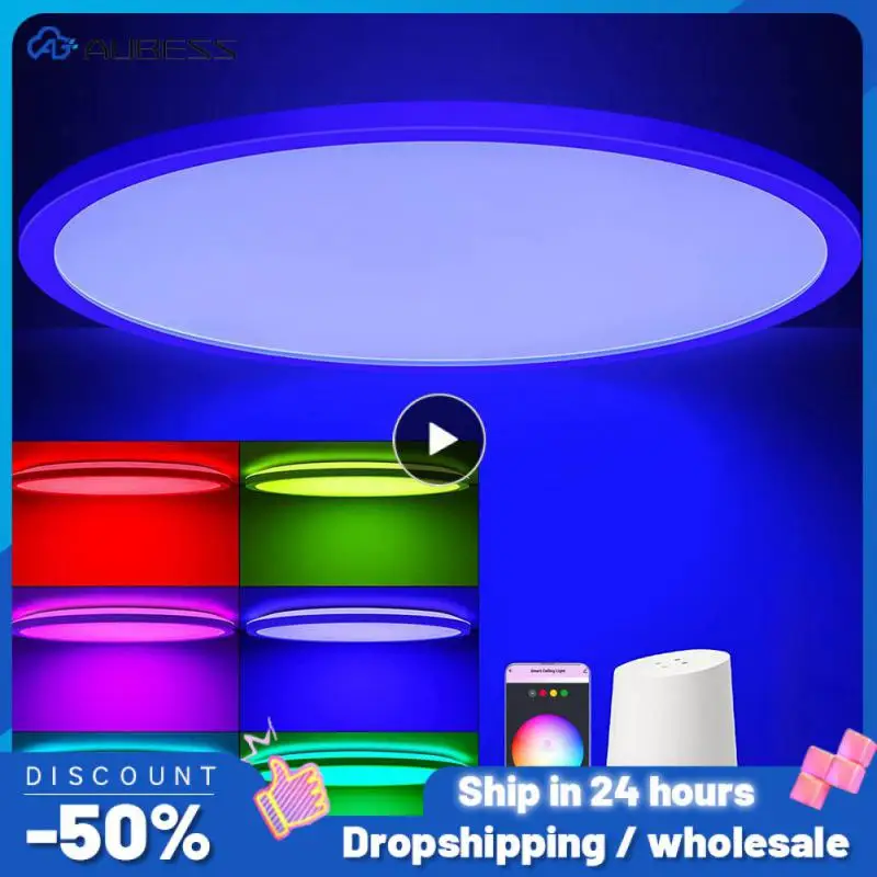 

Led Ceiling Light Work With Alexa /google Home 30w Smart Ceiling Light Tuya Smart Ceiling Lamp Smart Home Rgb 110v 220v