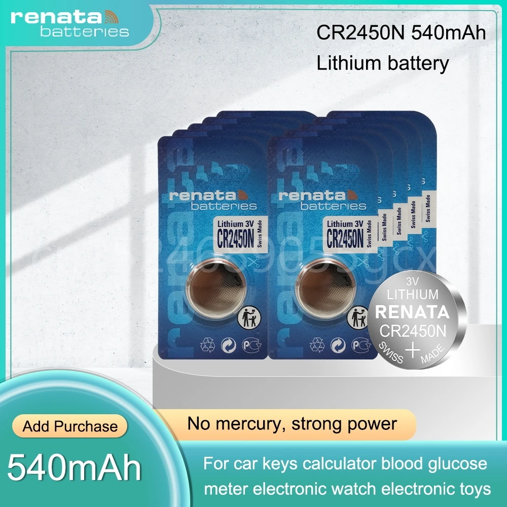 Литиевая батарея DL2450 BR2450 для игрушечного ключа автомобиля