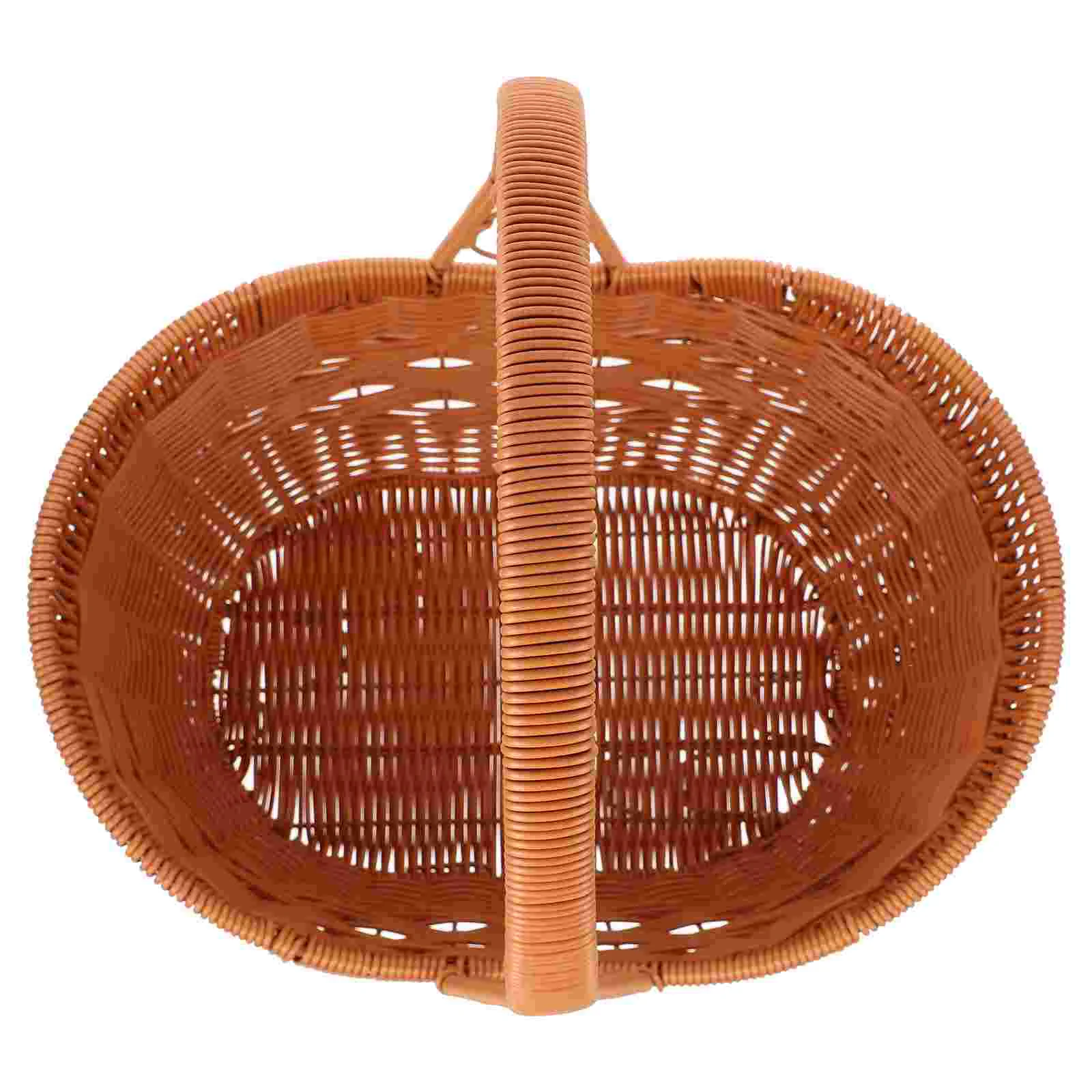 

Hand-woven Shopping Vegetable Basket Hand-made Groceries Kitchen Essential Storage Egg Travel Picnic Baskets Food Fruits