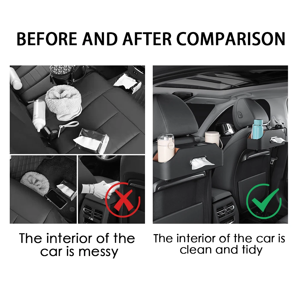 Многофункциональный ящик для хранения на спинку автомобильного сиденья