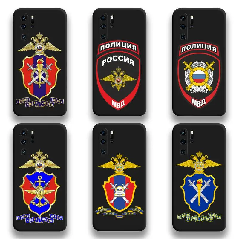 Чехол для телефона с логотипом национальной полиции России Huawei P20 P30 P40 lite E Pro Mate 40