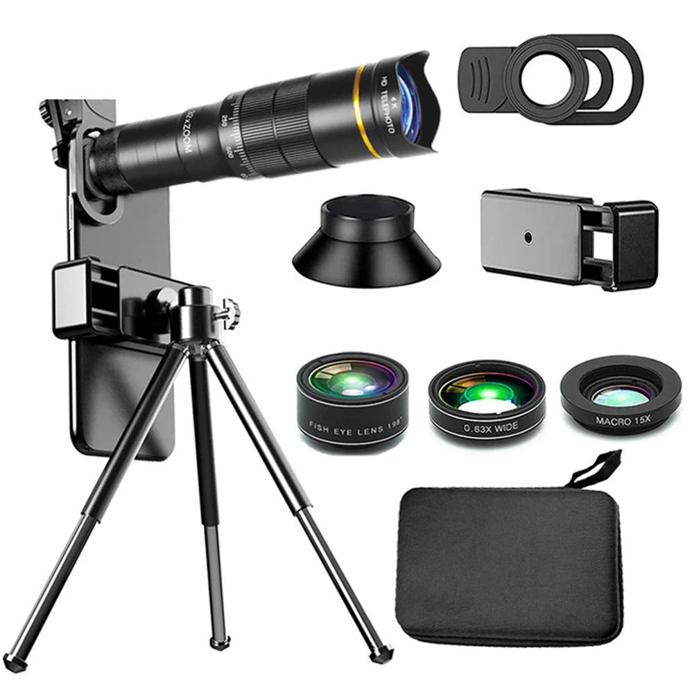 

32X/22X Phone Camera Lens Telescope Zoom Macro Lens Fisheye Wide Angle Lente For Iphone For Samsung Smartphone Lens