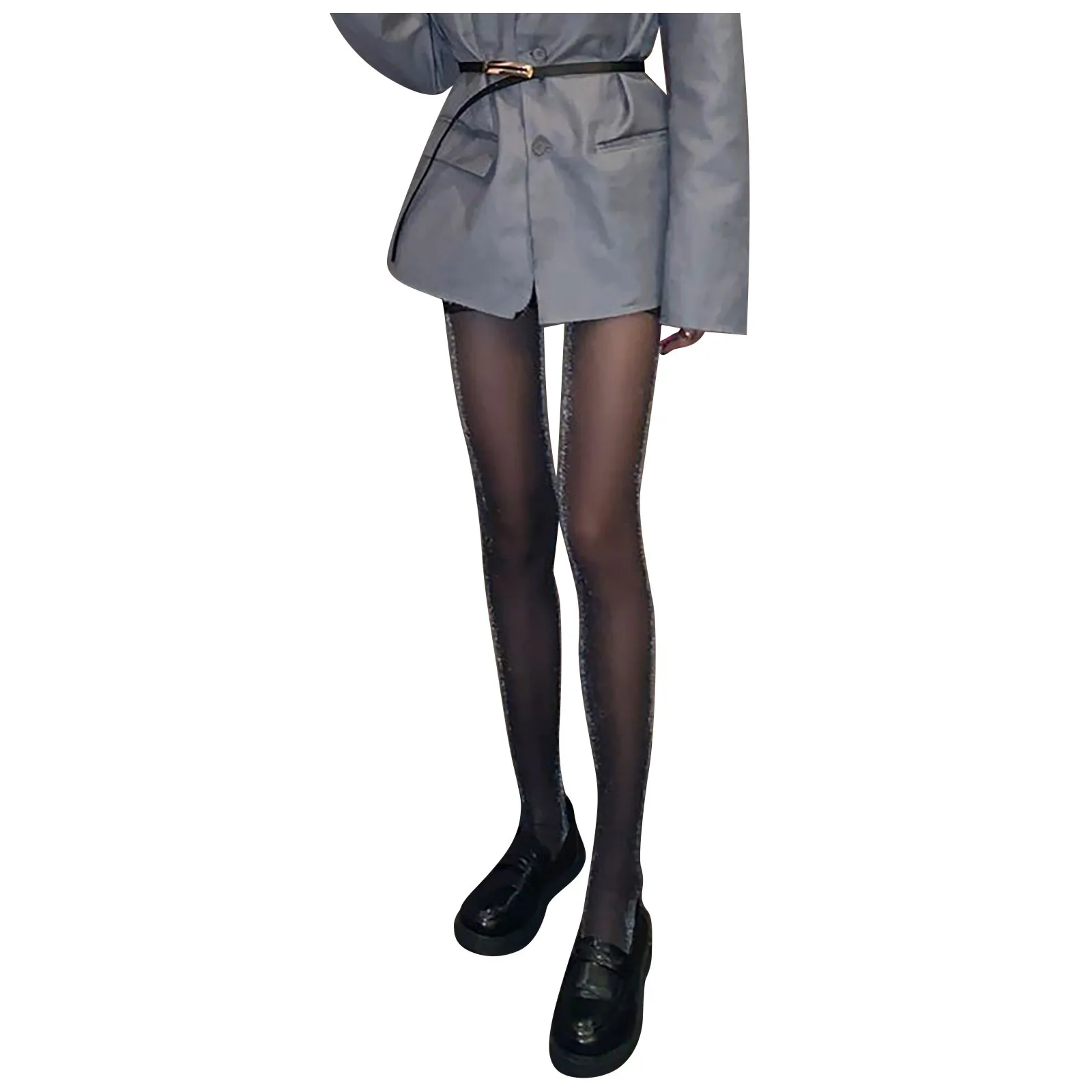 

Women's Shiny Silk Black Thin Sexy Bottoming Stockings