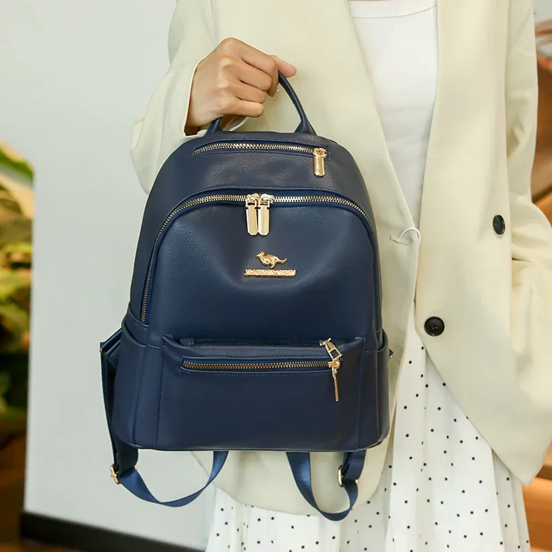 Модные однотонные повседневные молодежные рюкзаки большой вместимости на