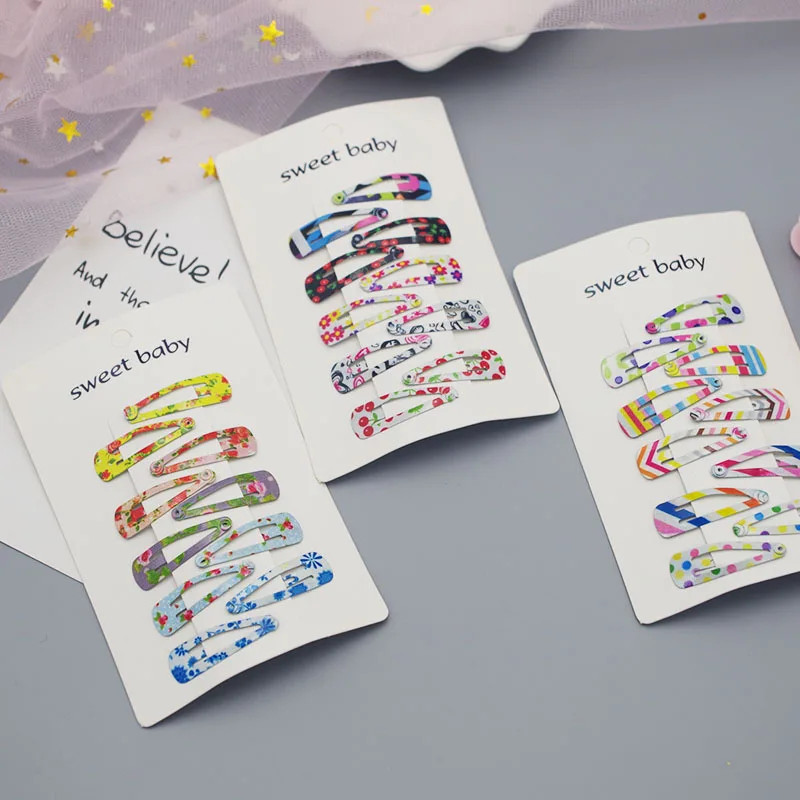 Металлические заколки для волос в форме сердца 10 шт