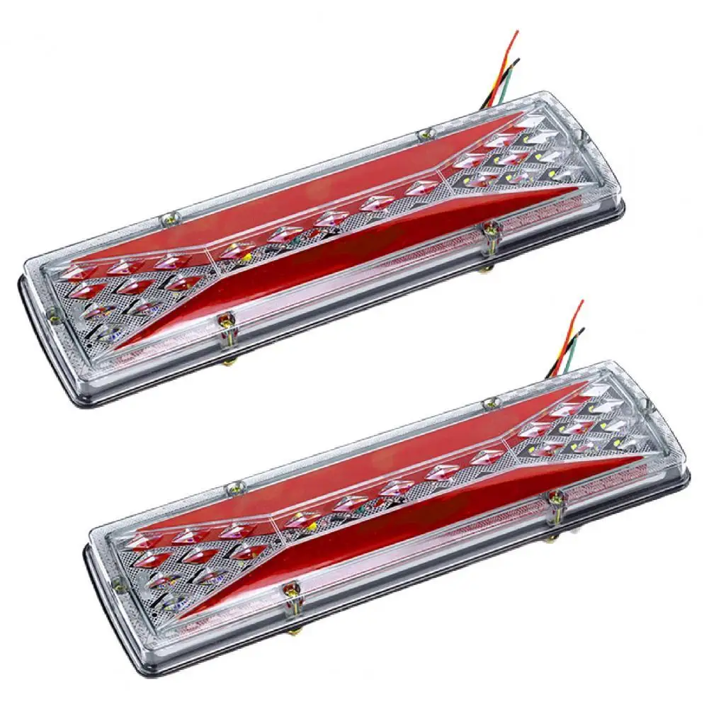 

2PCS 12V 24V LED Truck Tail Lights Trailer Brake Rear Lights Taillights Dynamic Turn Signal Lamp Lorry Tractor Bus Caravans