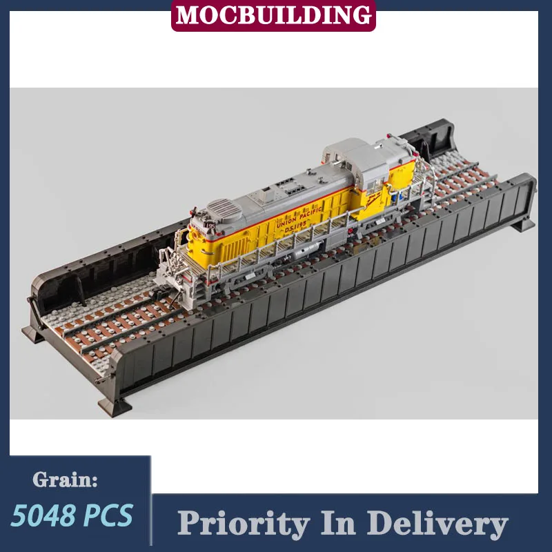 Город МОС поезд через пластинную Бару моста RS-2 (1:38) модель сборки промышленный