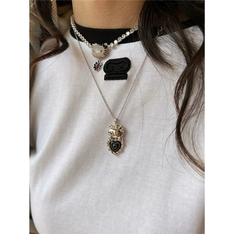 

Женское Двухслойное ожерелье Sanrios с подвеской из мультфильма «Hello Kitty»