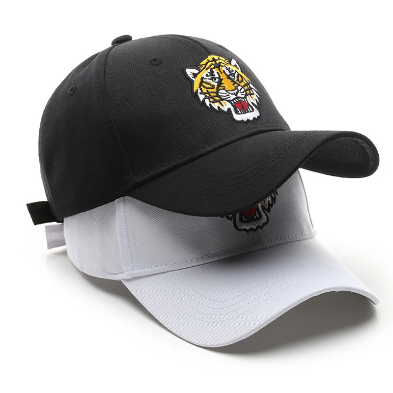 

Бейсболка с вышивкой в виде Черного Тигра для мужчин и женщин, хлопковая кепка в стиле хип-хоп, летняя кепка для отдыха, Кепка-Бейсболка унис...
