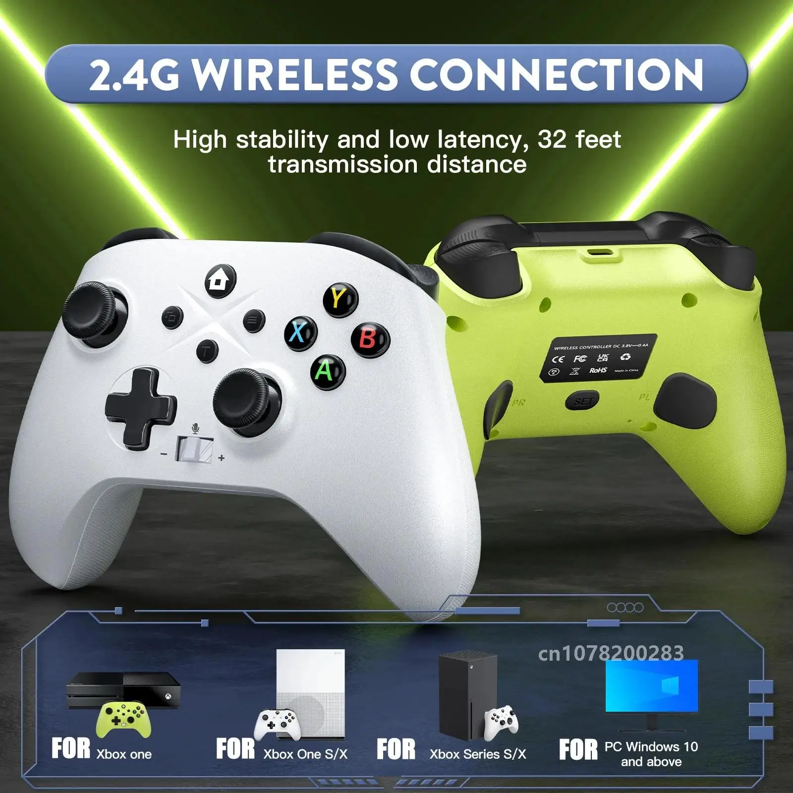 Беспроводной геймпад для Xbox One Seris S X Switch Android и Windows 10/11 2 4 G
