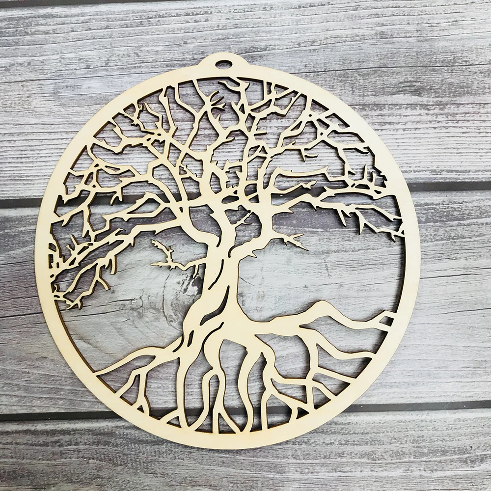 

Tree of Life Wood Wall Hanging Laser Cut Wooden Wall Art Sacred Geometry Yoga Studio Unique Handmade Spiritual Gift Home Decor