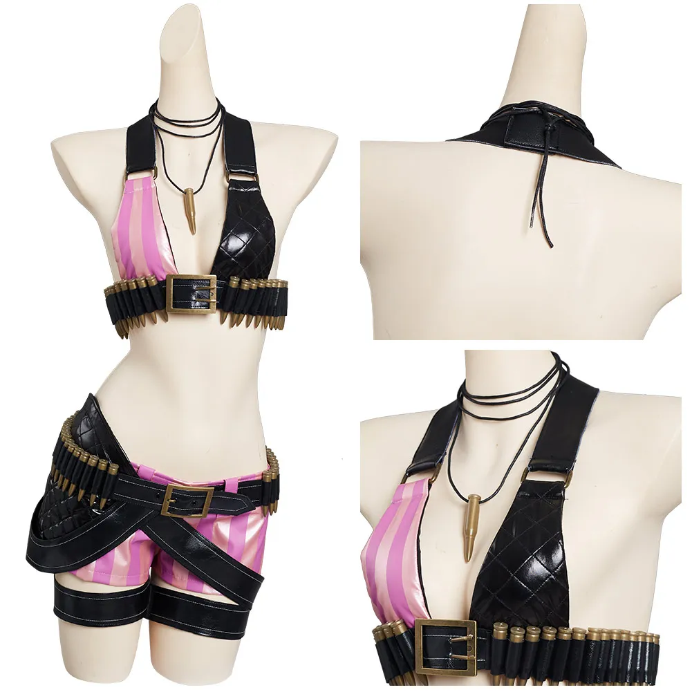 

LoL Jinx Skin Cosplay Costume Outfits Halloween Carnival Suit