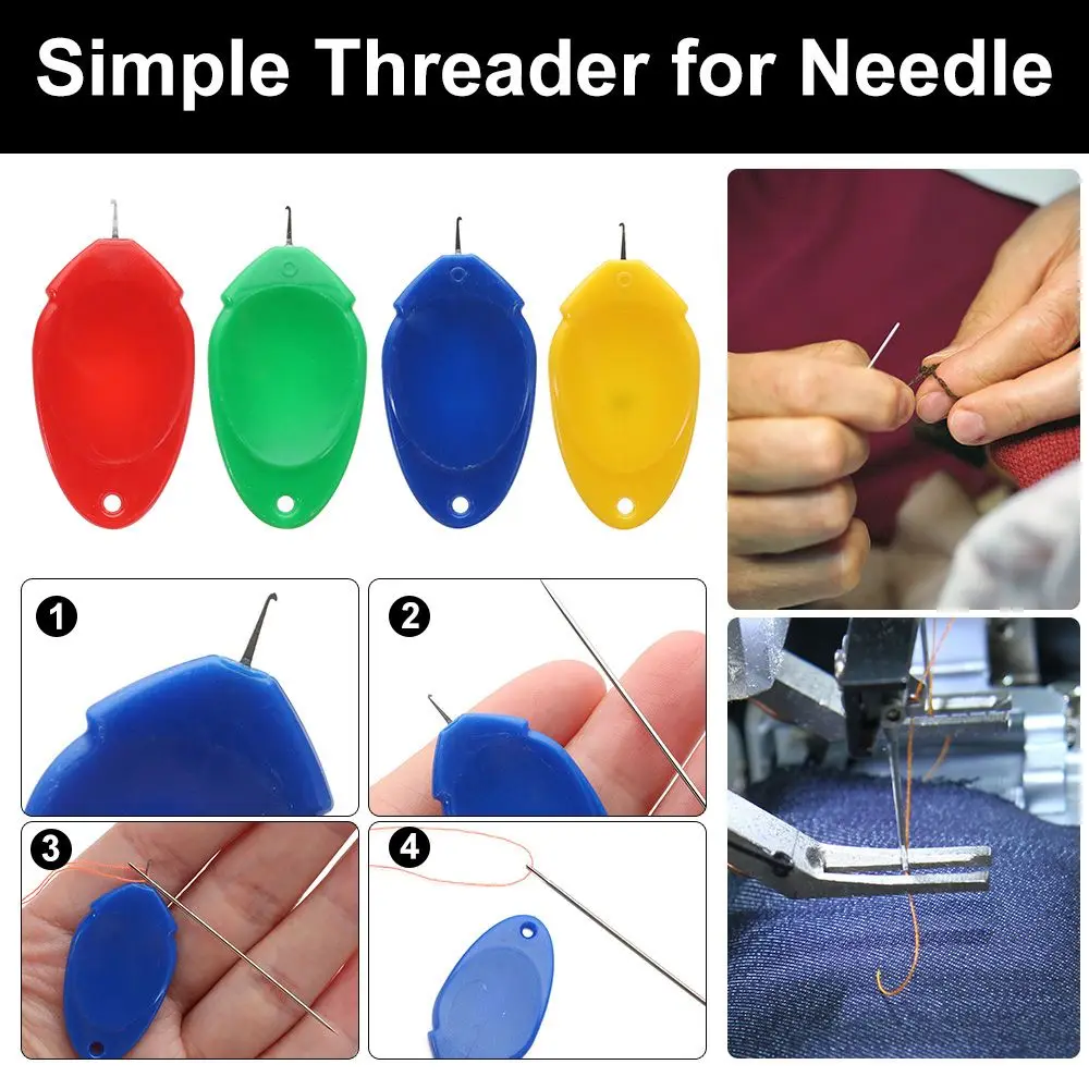 

DIY Crafts Wire Loop Sew Accessories Plastic Needle Threader Sewing Needles Seam Rippers Sewing Threaders