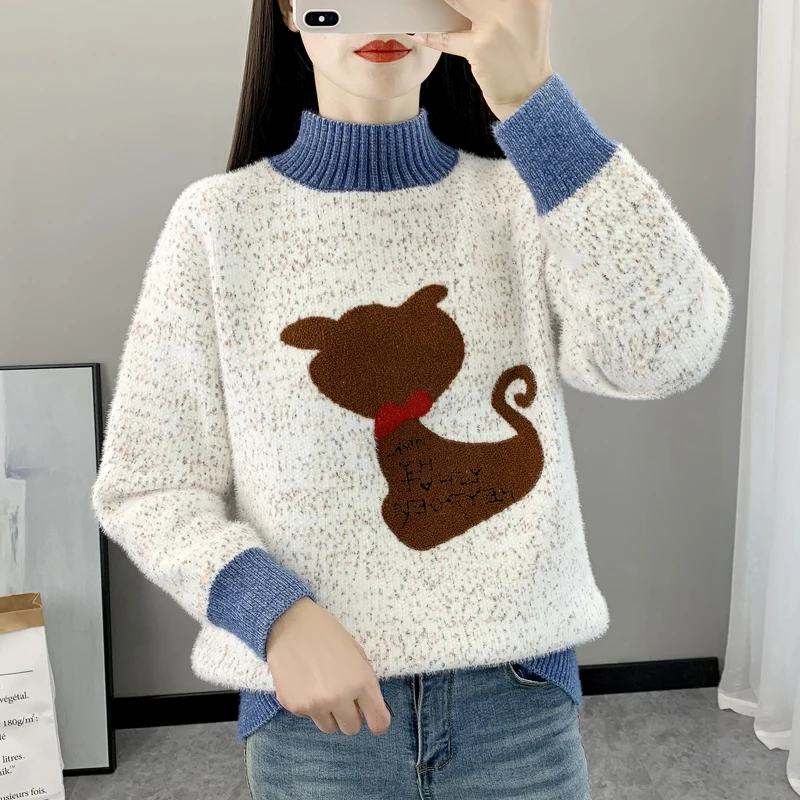 Свитер для девочек младших классов средней школы детей старшего возраста теплая