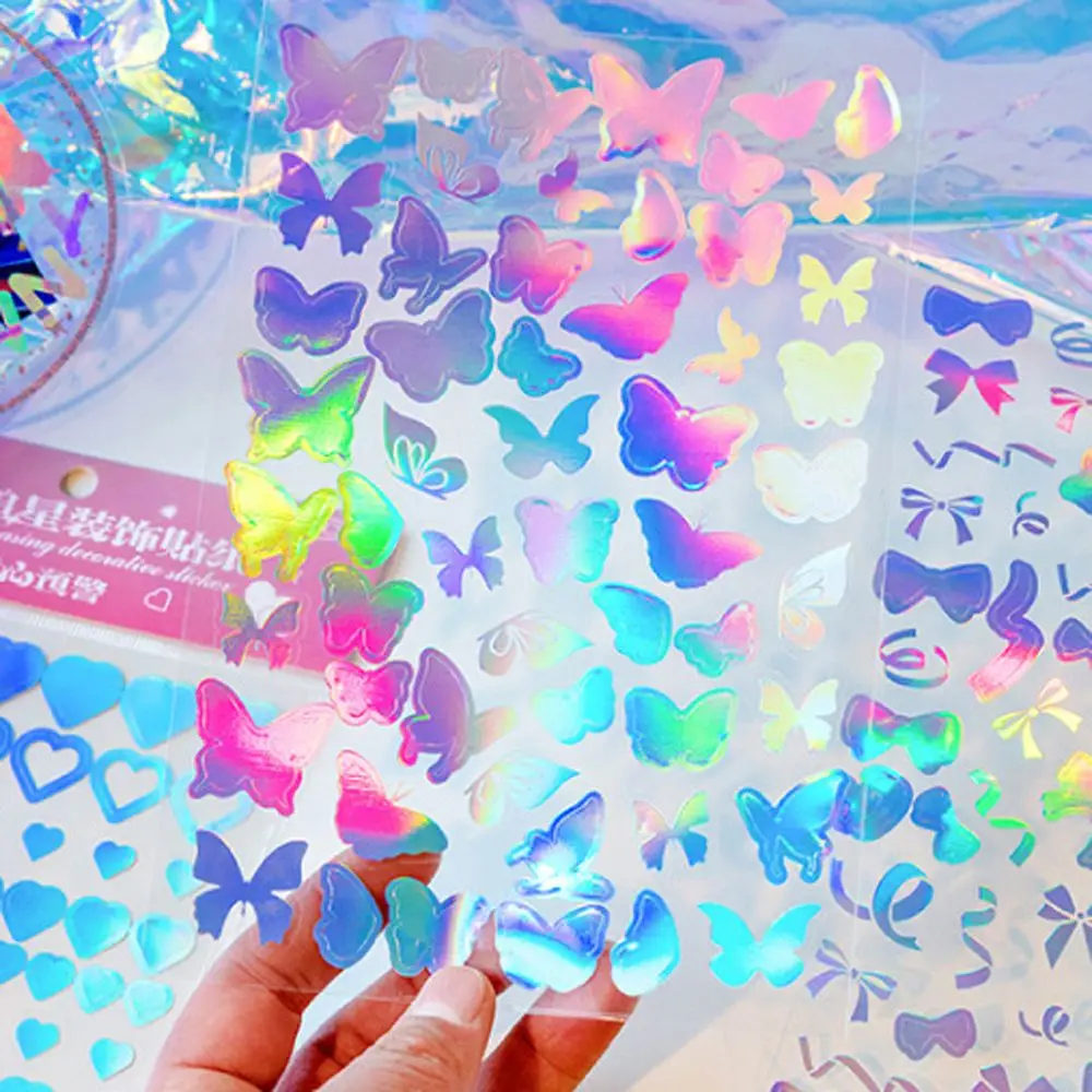 

1 шт. лазерный лук со звездами, 3D наклейка, Декор, дневник, мечтательная наклейка, s, детский подарок, канцелярские принадлежности, школьные пр...