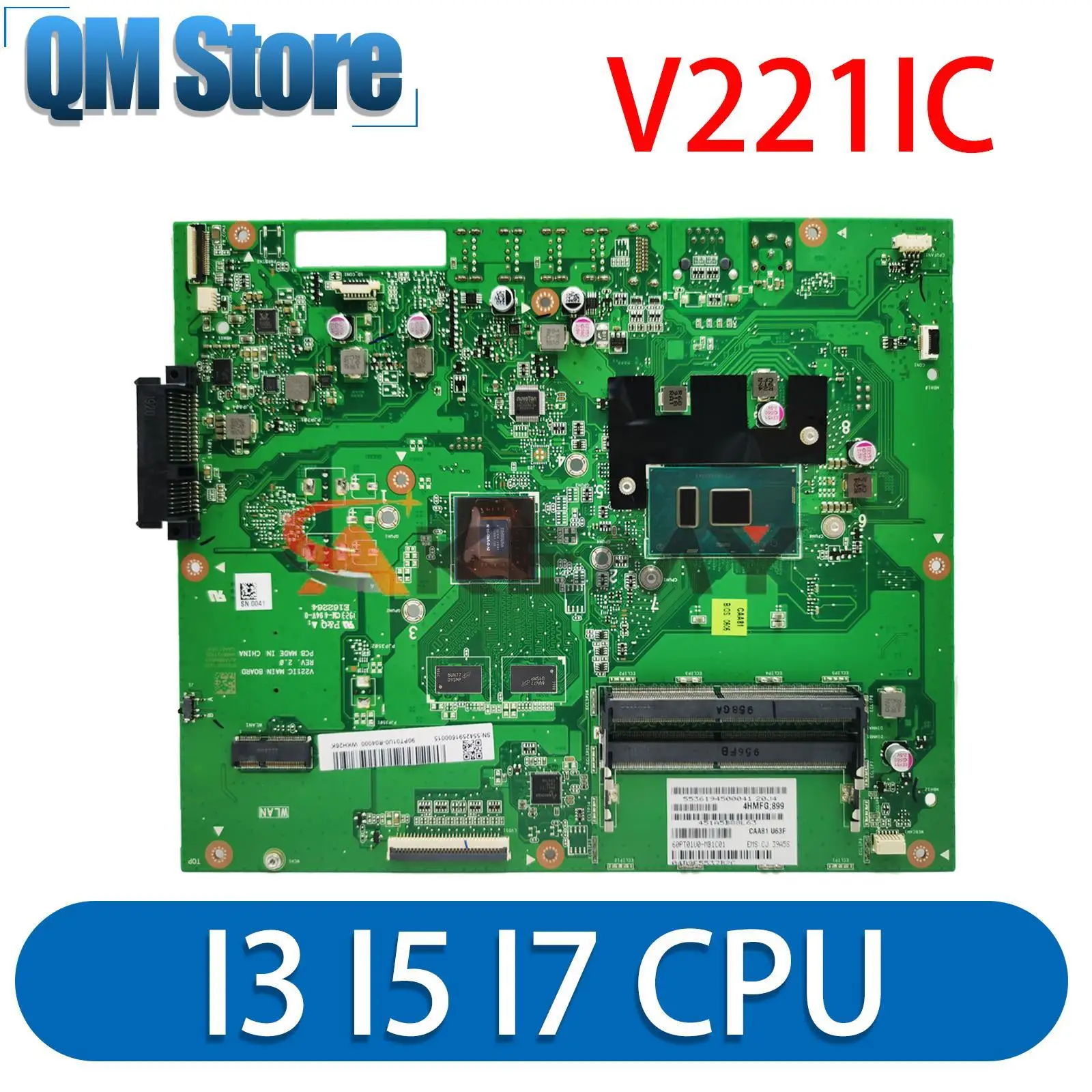 Ноутбук V221IC Материнская плата ASUS Vivo AiO V221ID V221 V221ICUK, материнская плата ноутбука с i3 i5 i7 930MX, тест основной платы ОК