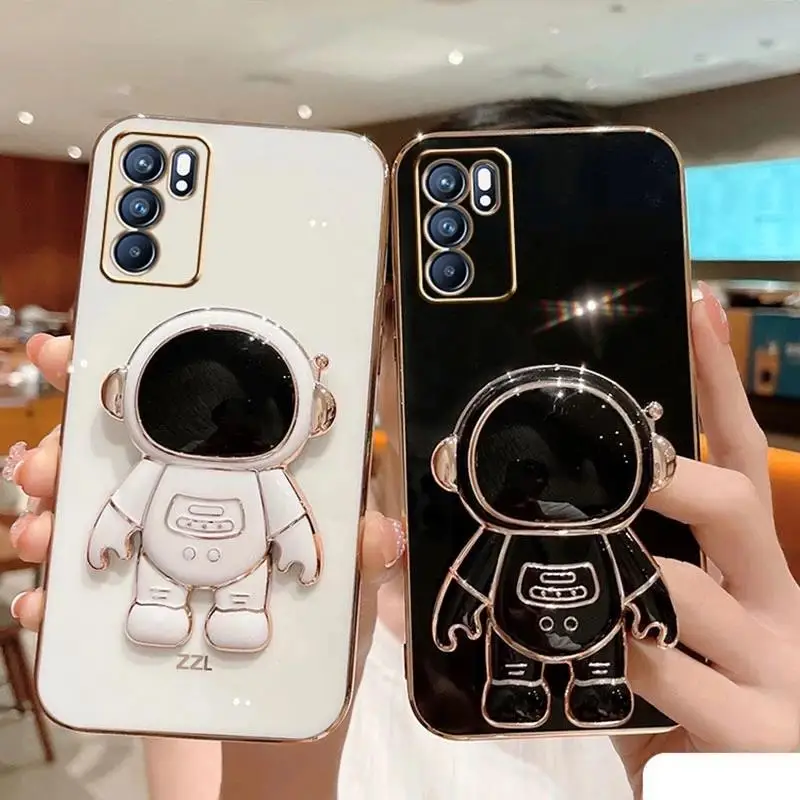 3D Astronaut Folding Holder Case For OPPO Realme 9i 9Pro Plus V25 3 C35 33 31 30S 21Y C2 5Pro R11S 15X 15 Pro 17 Pro A57 39 37 images - 6