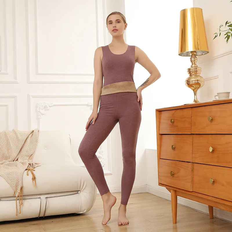 

Thermal underwear women's autumn and wintervelvet padded autumn electric thermal underwear