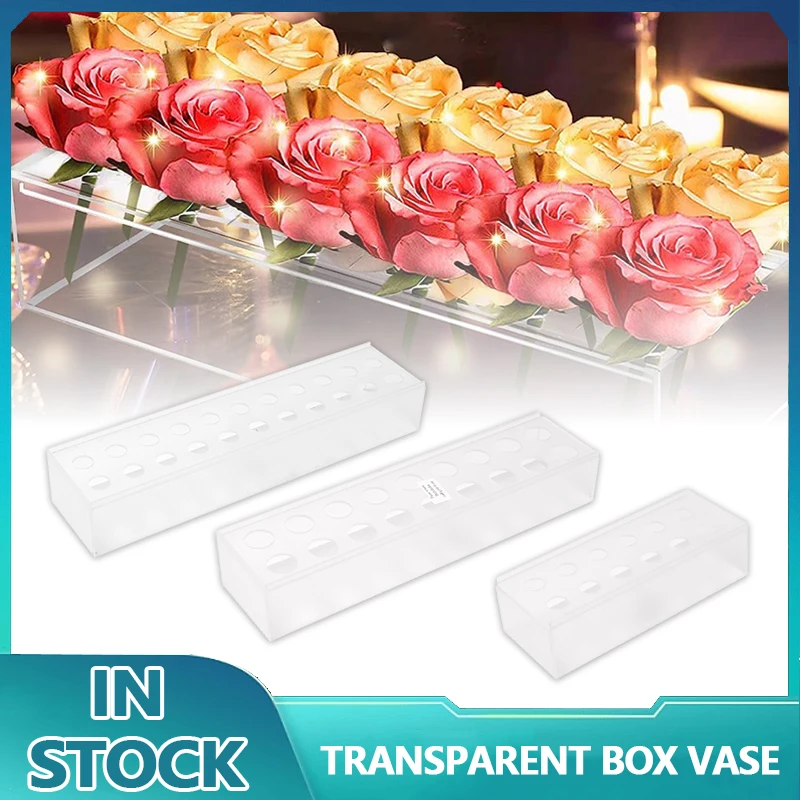 Прозрачная акриловая ваза для цветов декоративный центр Современная прозрачная