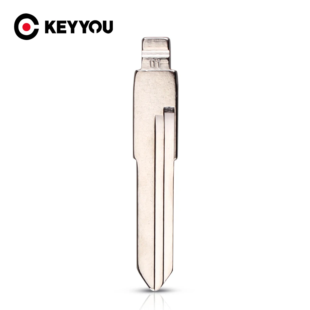 

KEYYOU New Car Replacement Accessories Remote Key Blade for VW Santana Jetta Golf for Audi 100 #01 Blank Key Uncut Blade