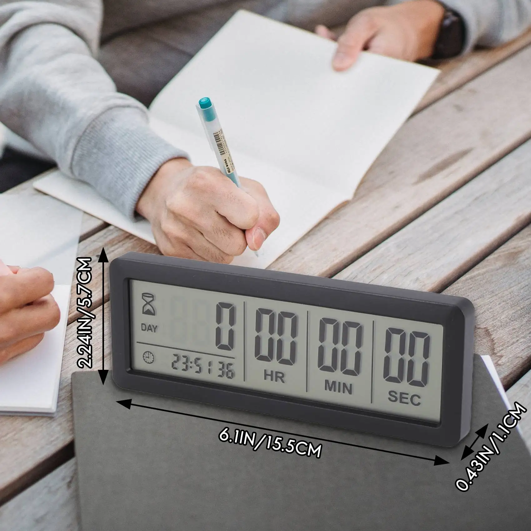 Большие цифровые часы с таймером обратного отсчета - 999 дней таймер для кухни