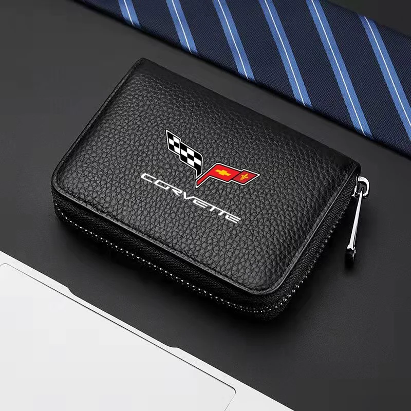 

For Chevrolet Colorado Cruze Spark Captiva Malibu Trax Credit Card Driver's License Business Card Holder genuine leather wallet