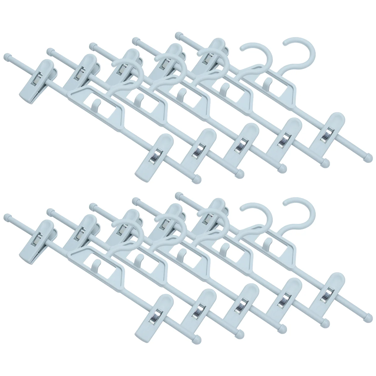 

Hangers Hanger Clothes Clips Pants Closet Spacesaving Rack Wardrobe Organizerskirt Storageclip Clothadjustable Anti Drying Kids