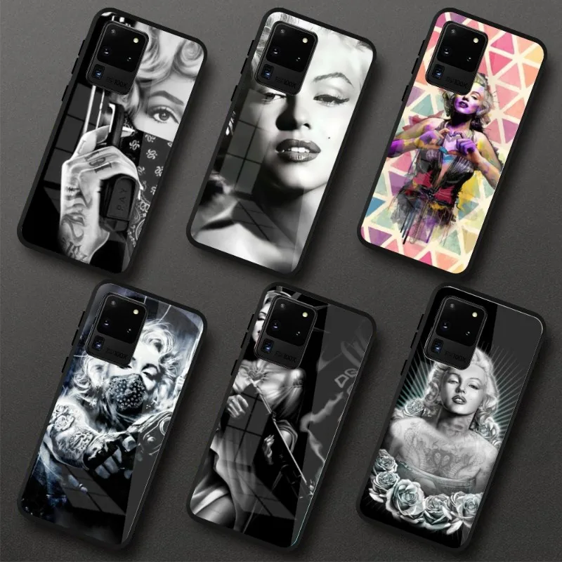 

Marilyn Monroe Rebel чехол для телефона для Samung S23 S22 S21 Pro Ultra A13 A33 A53 NOTE 20 PC стеклянный чехол Funda Shell