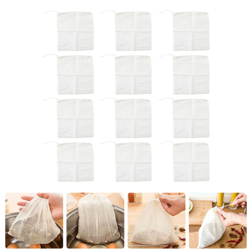 

Bag Filter Brew Tea Bags Strainer Coffeecloth Nut Cold Dispenserloose Filters Leaf Paper Sachets Empty Drawstring Cheesecloth