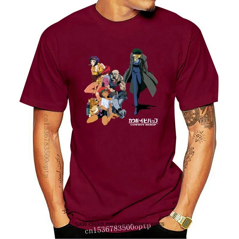 

Legit Cowboy Bebop Spike Faya Jet Ed Ein Crew Authentic Anime T-Shirt TS3GCN