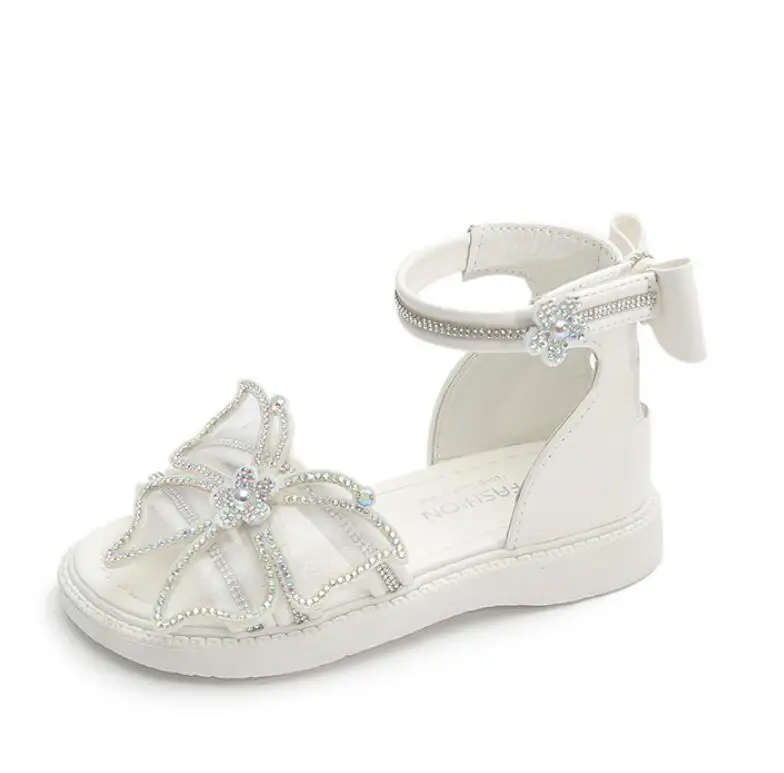 

Girl Flat Shoes Summer Fashion Children Princess Shoes Rhinestone Bow Open Toe Fashion Beach Sandals Toddler Girl Shoes