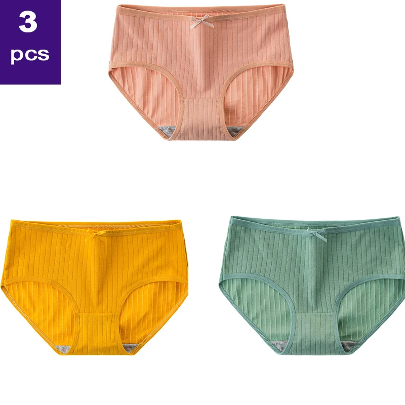 

Cotton Panties Female Underpants Sexy Panties For Women Briefs Underwear Comfort Cute Plus Size Pantys Lingerie 3PCS/Set Hot