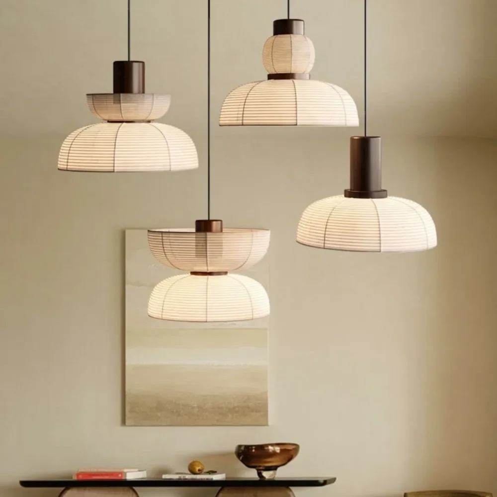 Подвесные лампы Wabi-sabi рисовая люстра в японском стиле Подвесная лампа для