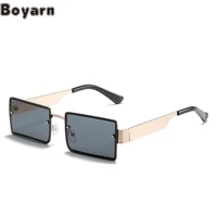 boyarn new box sunglasses steampunk trend metal wide leg square glasses gafas de sol multi color dazzling sunglasses