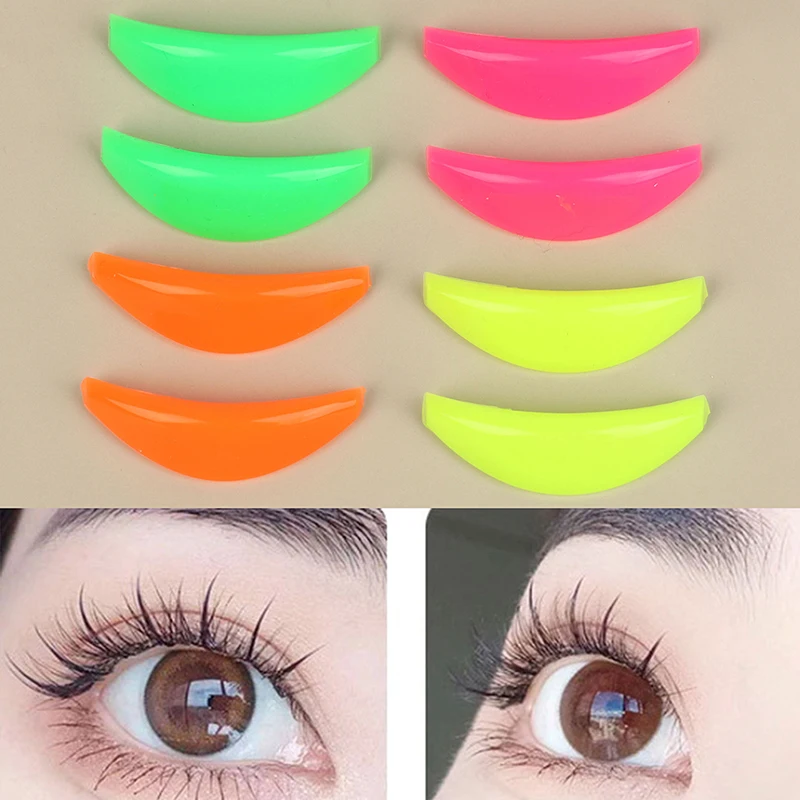 

4 Pairs Silicone Eyelash Perming Pads Eye Curler Rods Eye Lash Lifting Pads Eyelash Curler Accessories Applicator Tools
